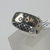 UNISEX 10CT DIAMOND WHITE GOLD RING 4.5GMS Ring Size P / 8 US